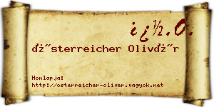 Österreicher Olivér névjegykártya