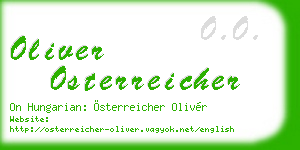oliver osterreicher business card